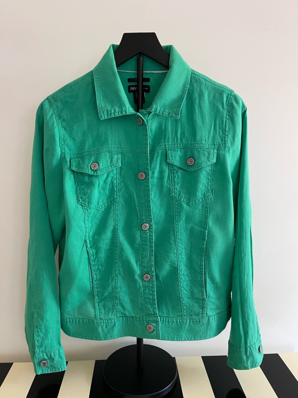 Teal Linen Lightweight Jacket Large